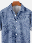 Mens Retro Leaves Print Casual Breathable Chest Pocket Short Sleeve Hawaiian Shirts