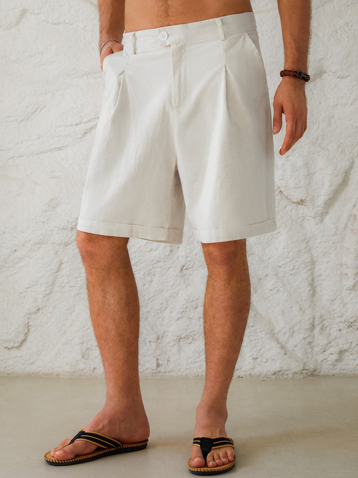 Cotton Linen Hawaiian Casual Shorts