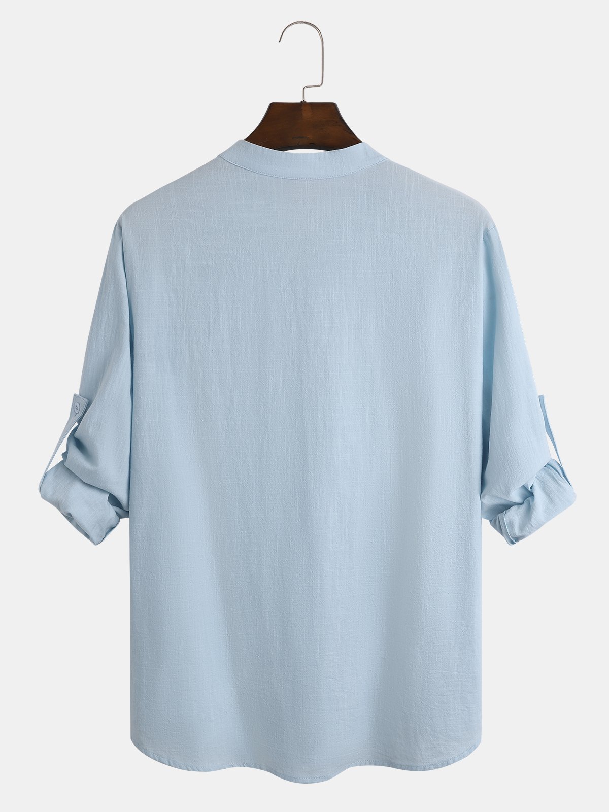 Plain bamboo Cotton  Casual Long Sleeve Shirt