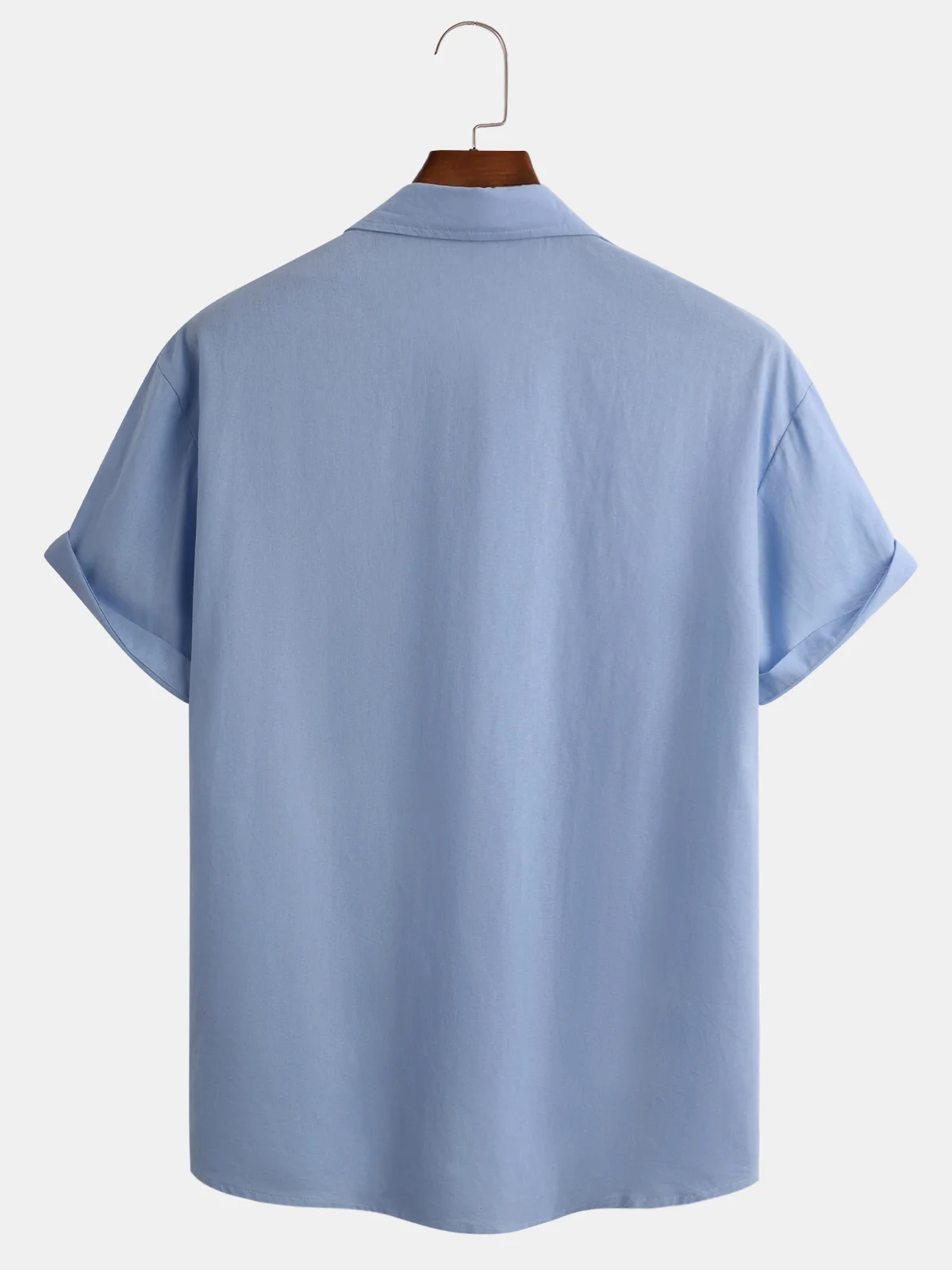 Color Block Short Sleeve Guayabera Shirt