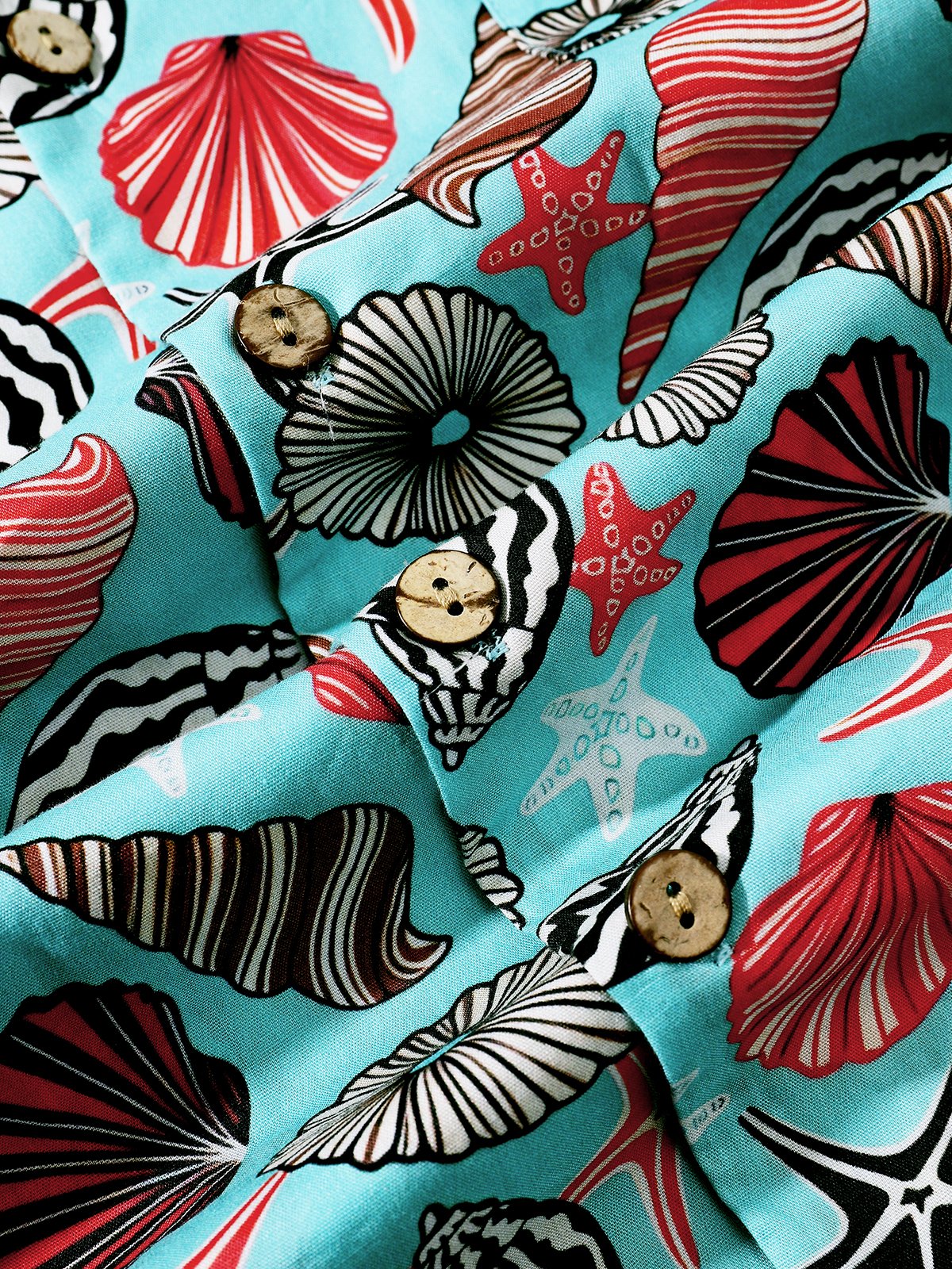 Hardaddy® Cotton Marine Elements Chest Pocket Aloha Shirt