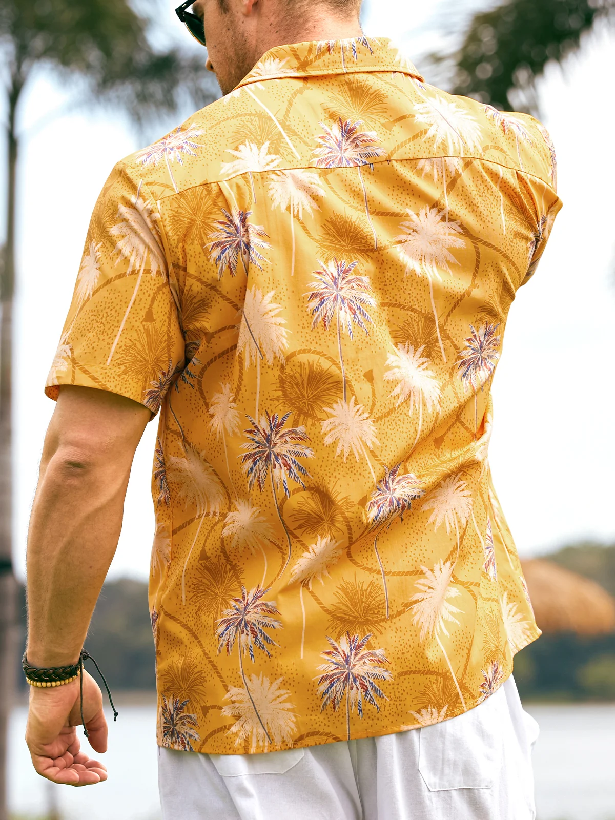 Hardaddy® Cotton Coconut Tree Chest Pocket Resort Shirt