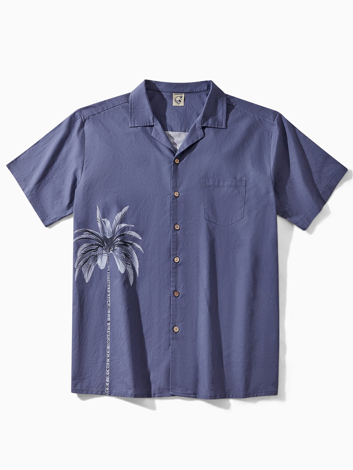 Hardaddy® Cotton Coconut Tree Chest Pocket Aloha Shirt