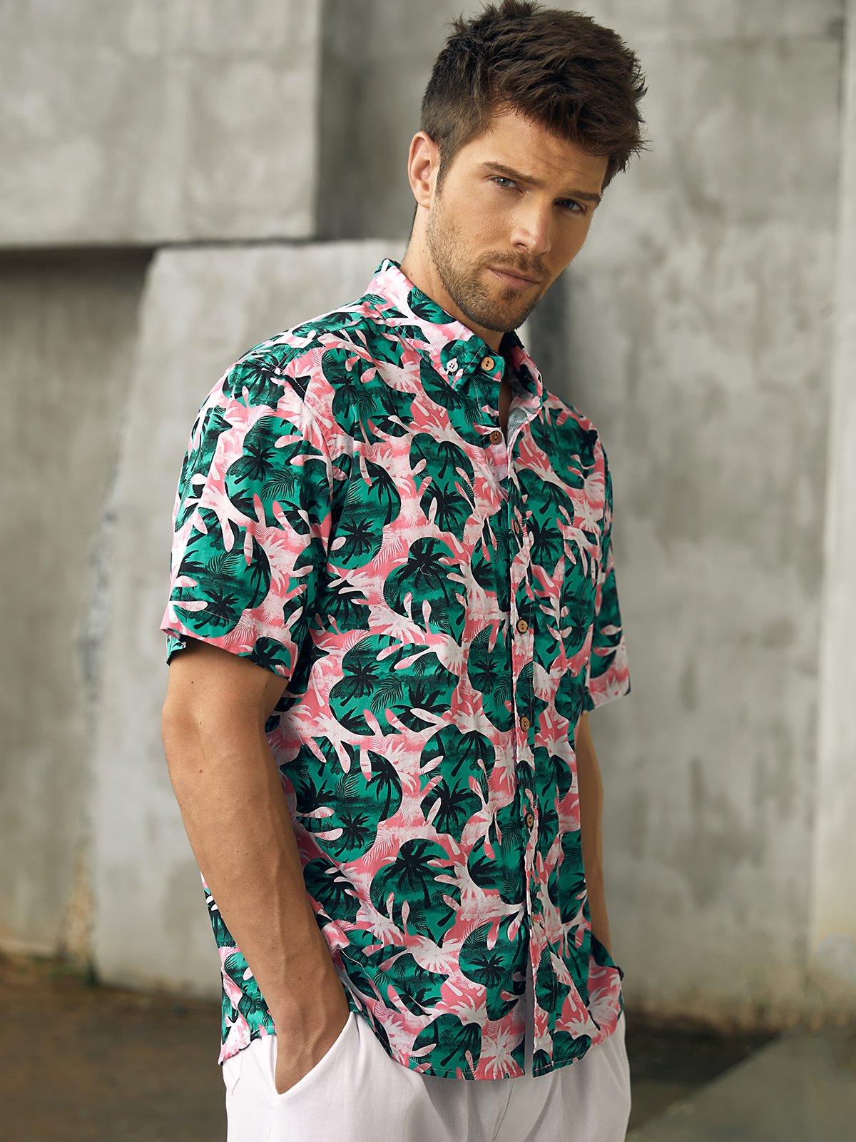 Hardaddy® Cotton Monstera Deliciosa Oxford Shirt