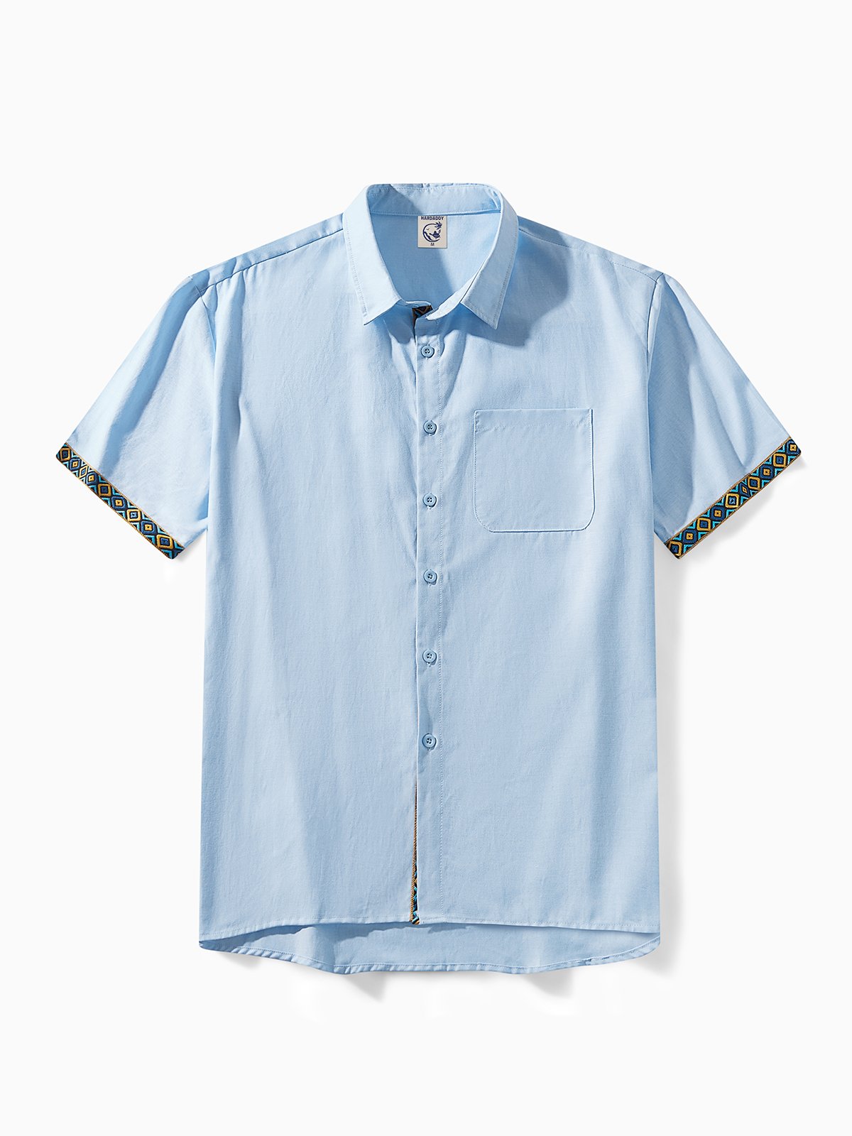 Hardaddy® Cotton Geometric Contrast Resort Shirt