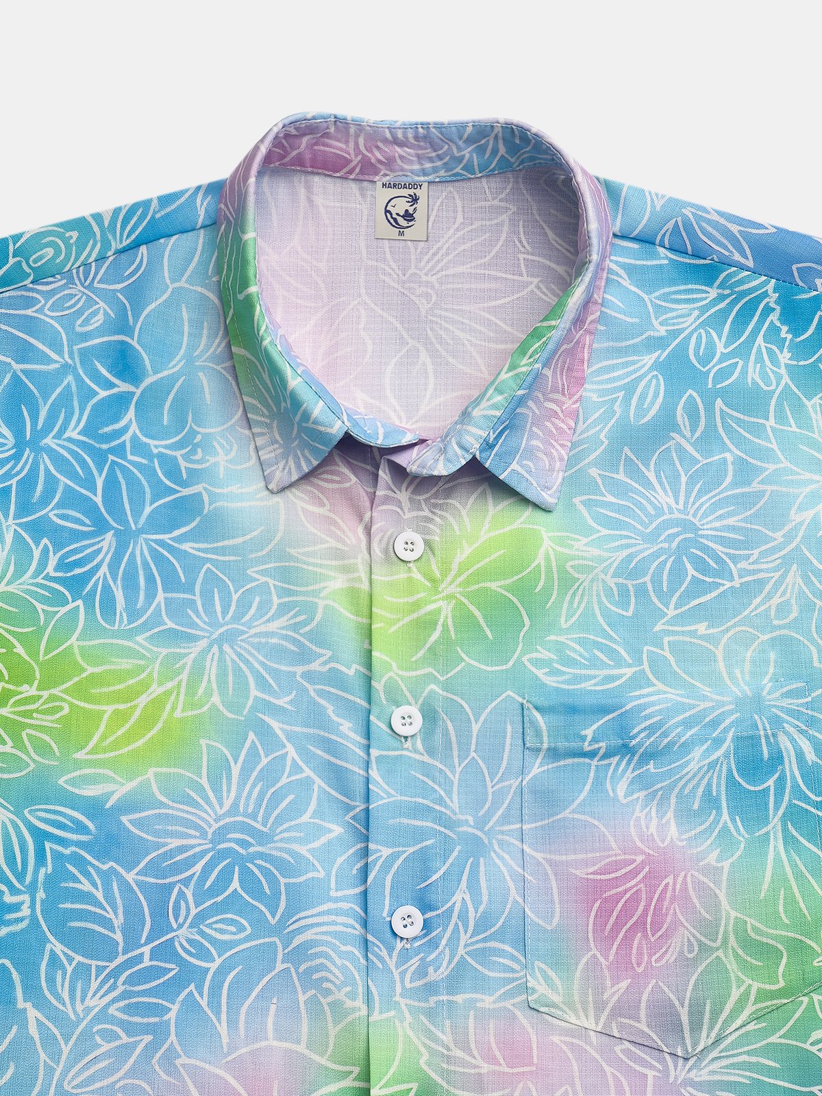 Leaves Chest Pocket Short Sleeve Resort Shirt