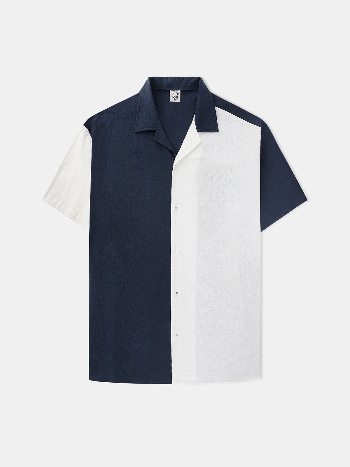 Hardaddy® Cotton Paneled Contrast Short Sleeve Casual Shirt