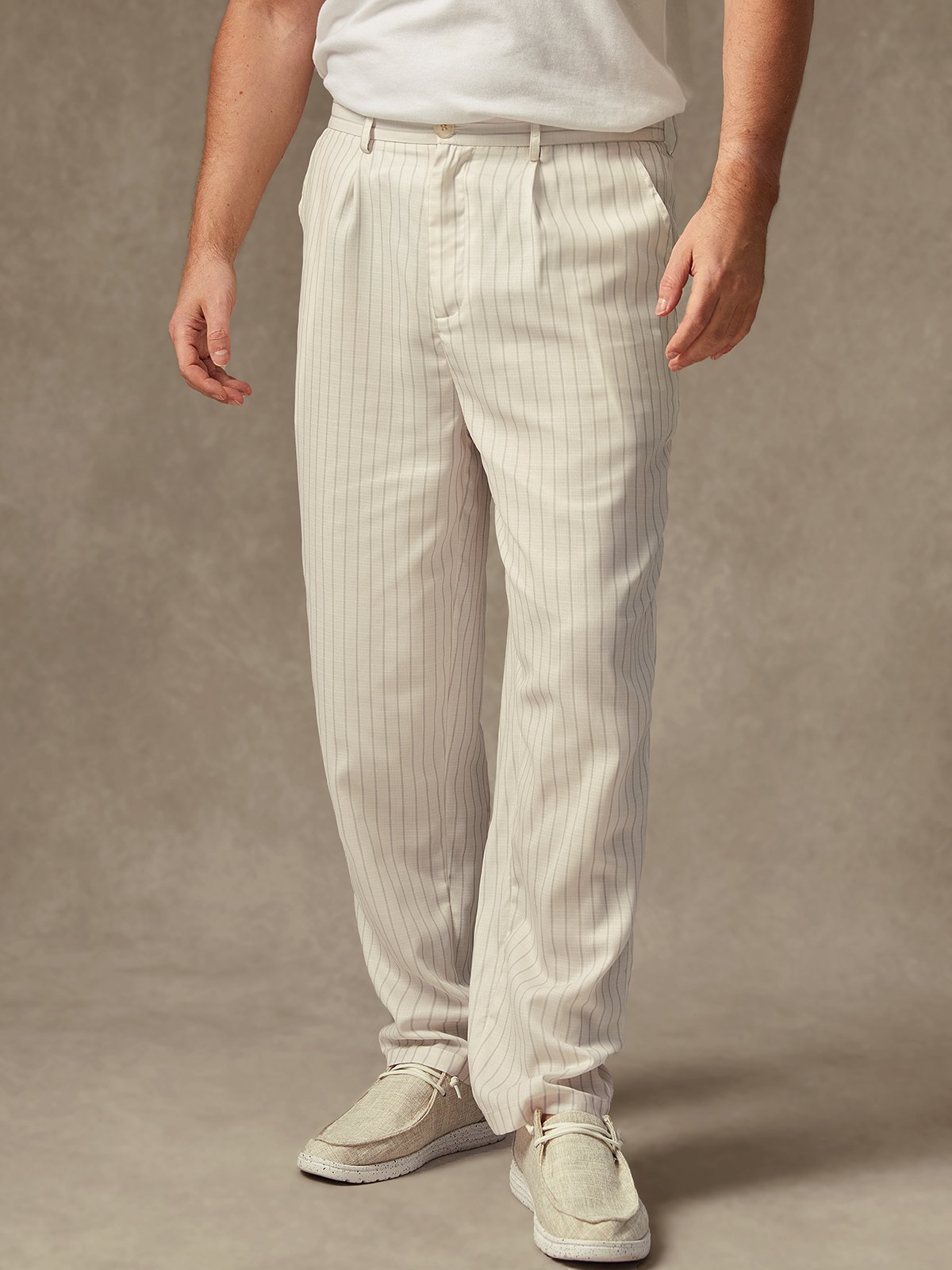 Striped Print Chino Pants