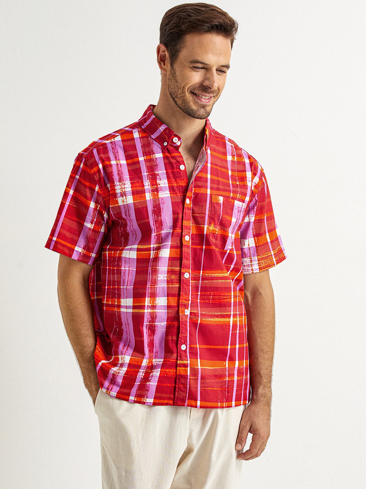 Hardaddy® Cotton Plaid Oxford Shirt