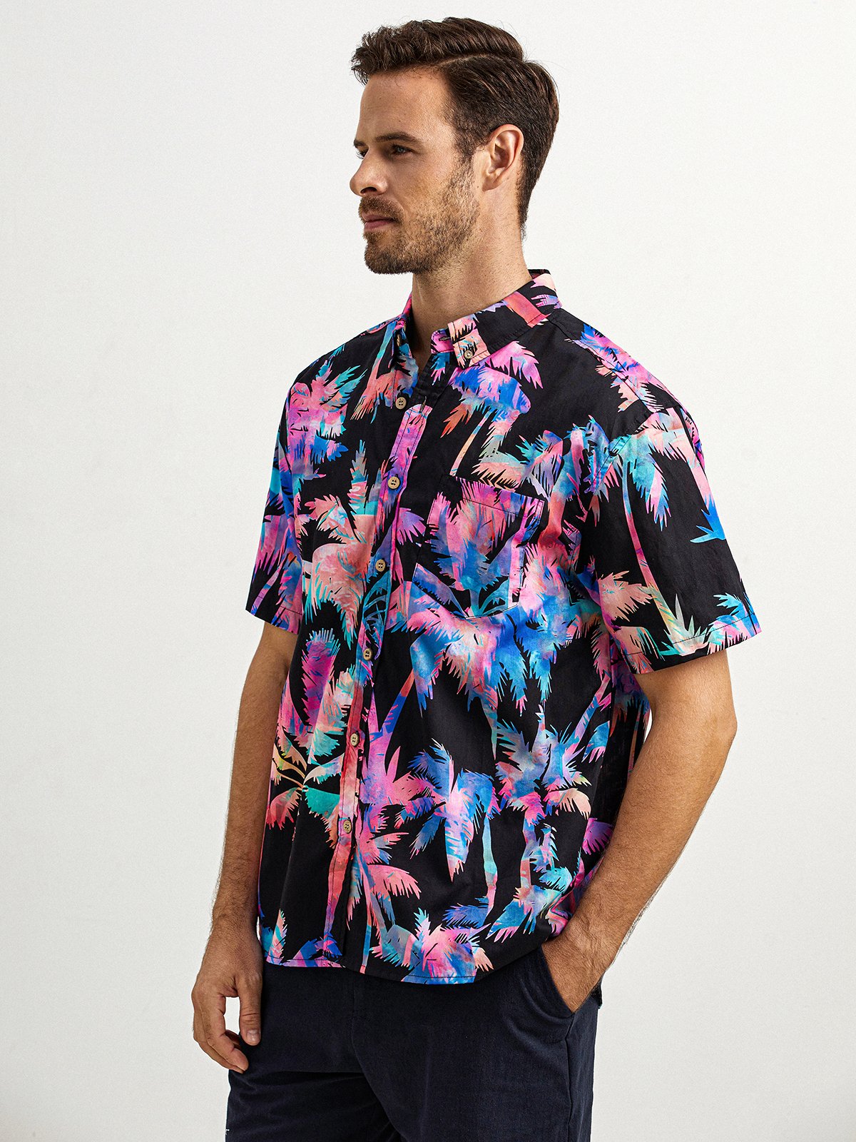 Hardaddy® Cotton Palm Tree Oxford Shirt