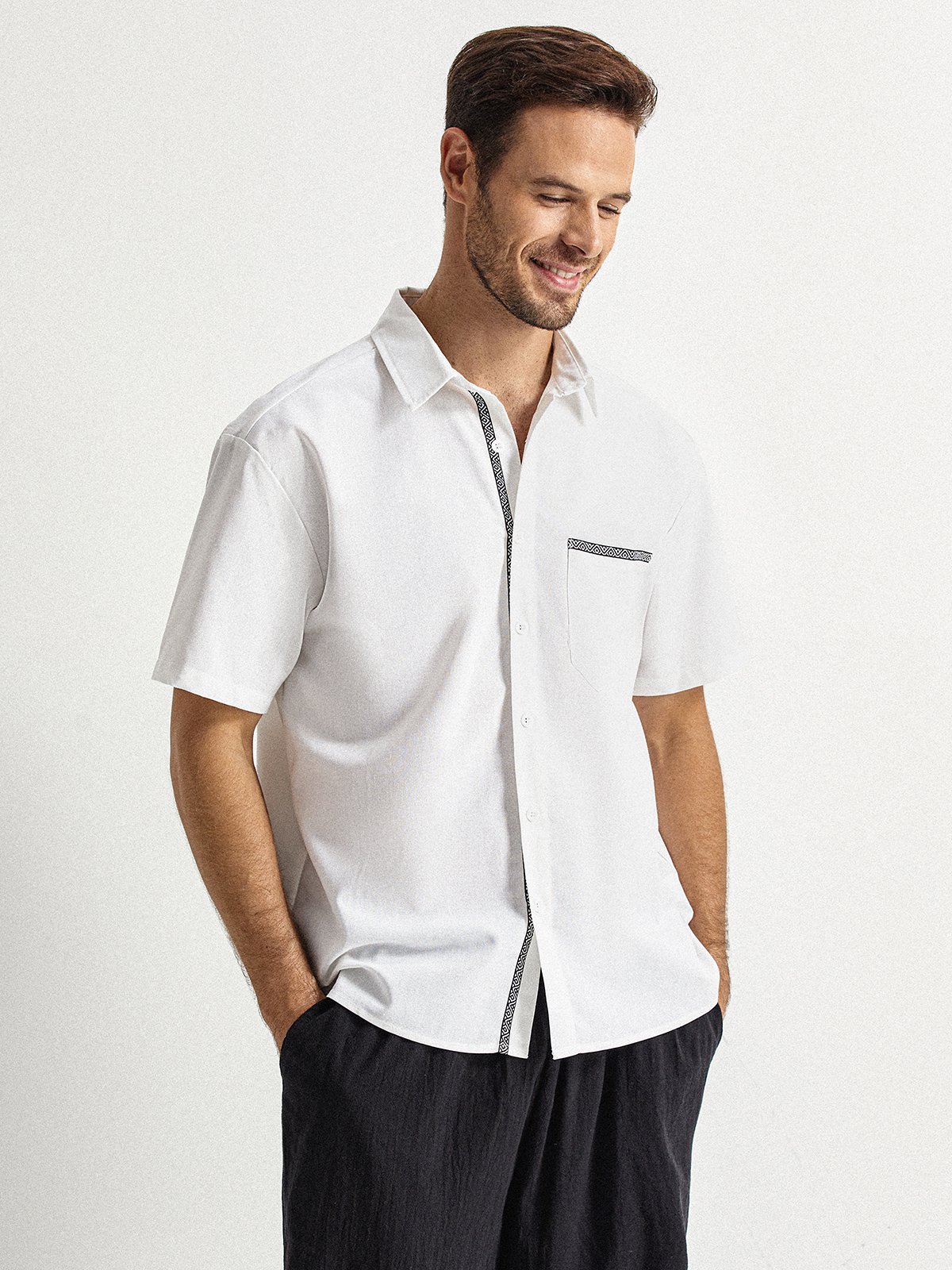 Hardaddy® Cotton Ribbon Contrast Casual Shirts