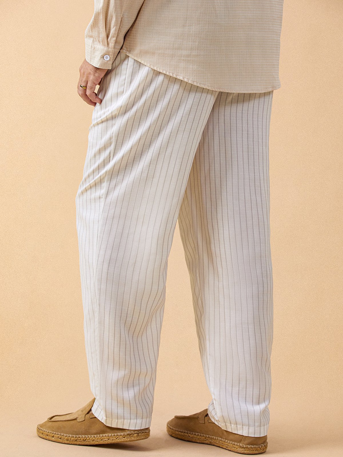 Striped Print Chino Pants
