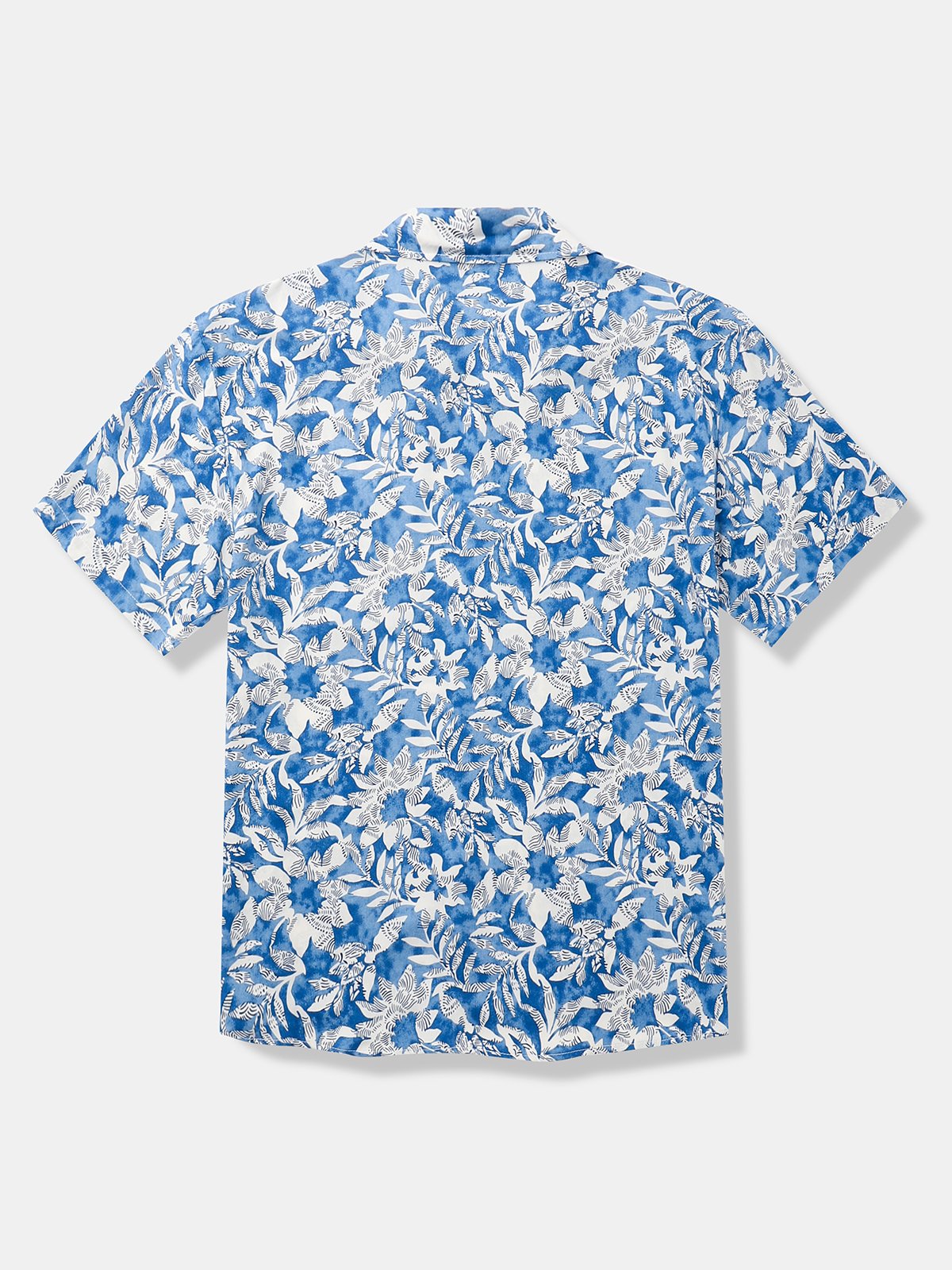 Tropical Floral Chest Pocket Short Sleeve Casual Shirt