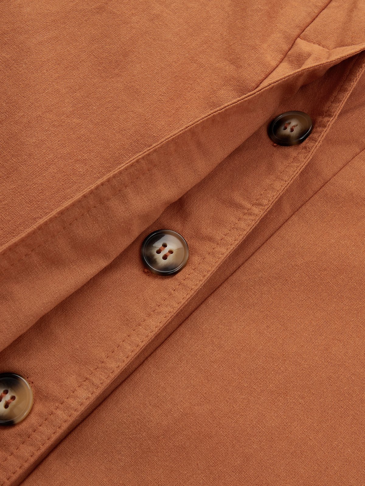 Cotton Plain Long Sleeve Casual Shirt