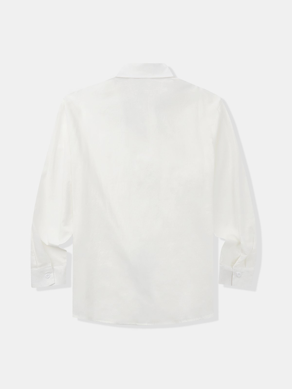 Cotton Plain Stitching Floral Long Sleeve Casual Shirt