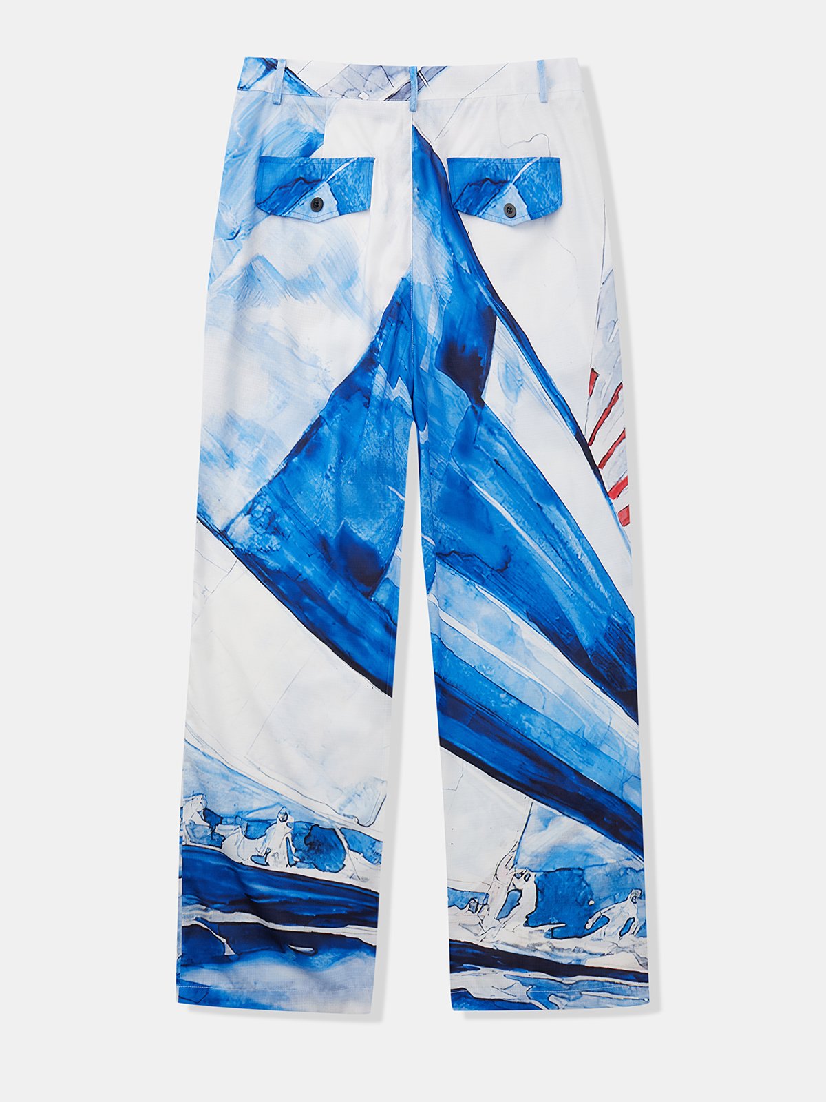 Abstract Print Casual Pants