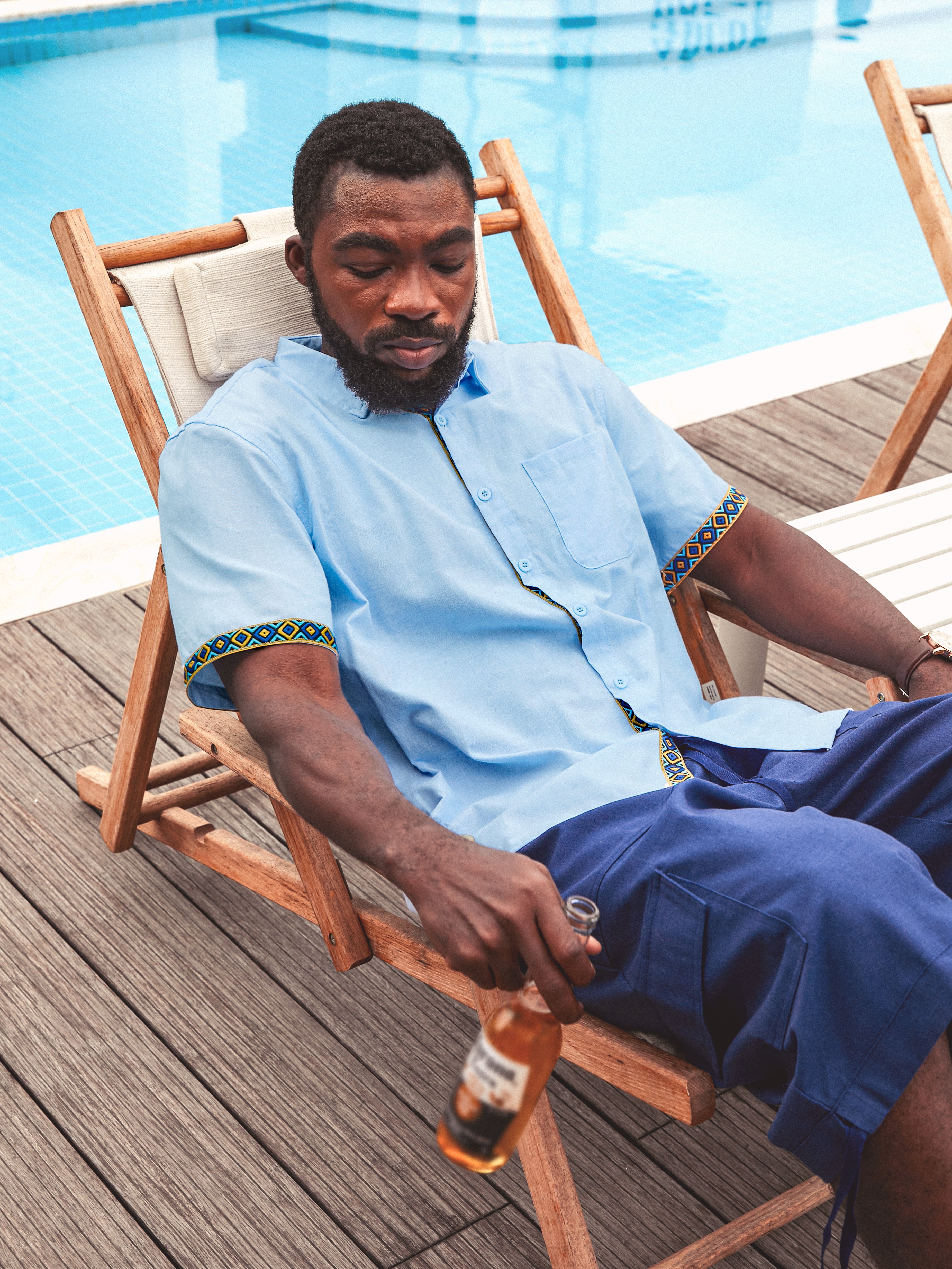 Hardaddy® Cotton Geometric Contrast Resort Shirt