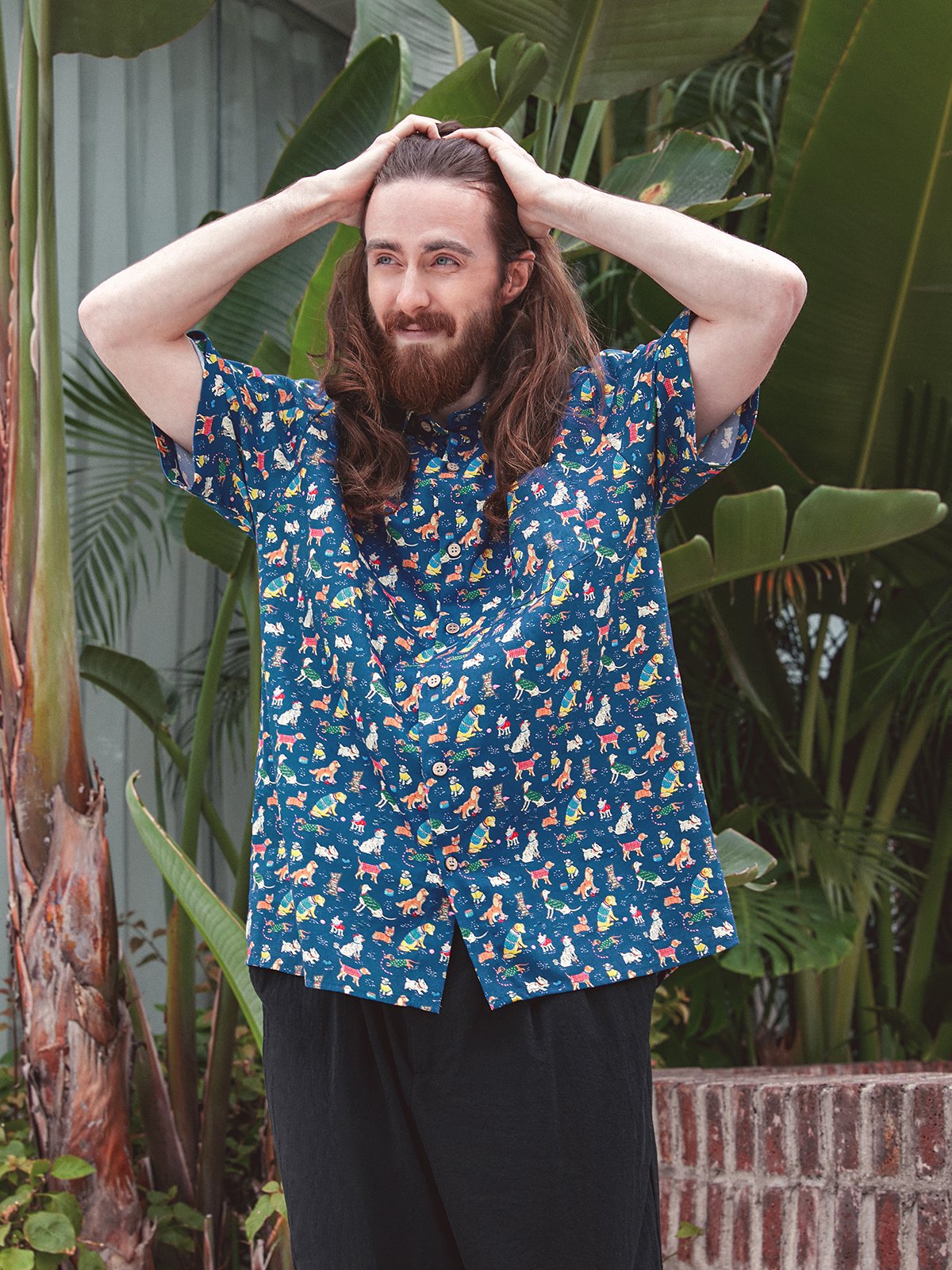 Cotton Dog Aloha Shirt