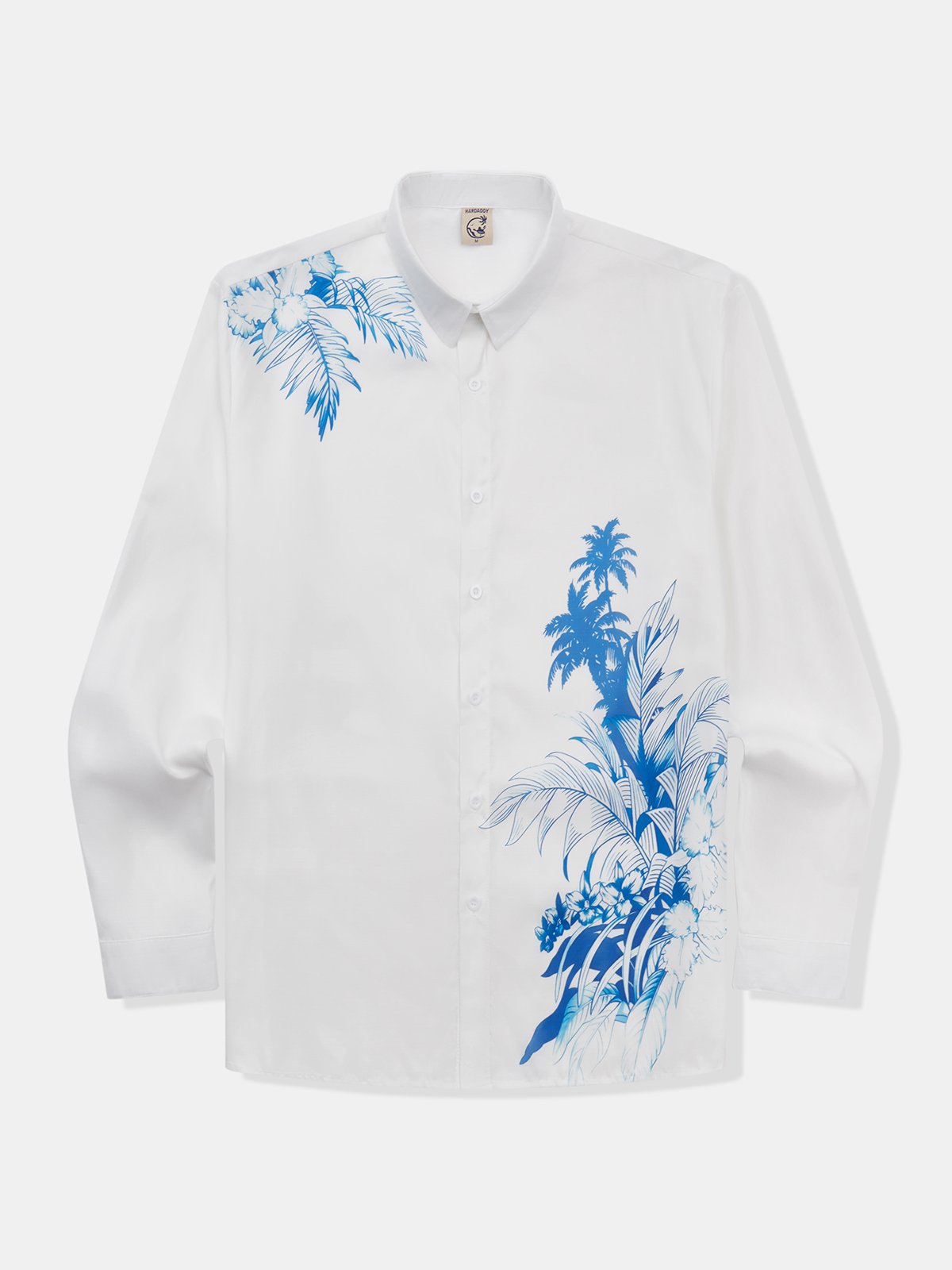 Floral Chest Pocket Long Sleeve Casual Shirt