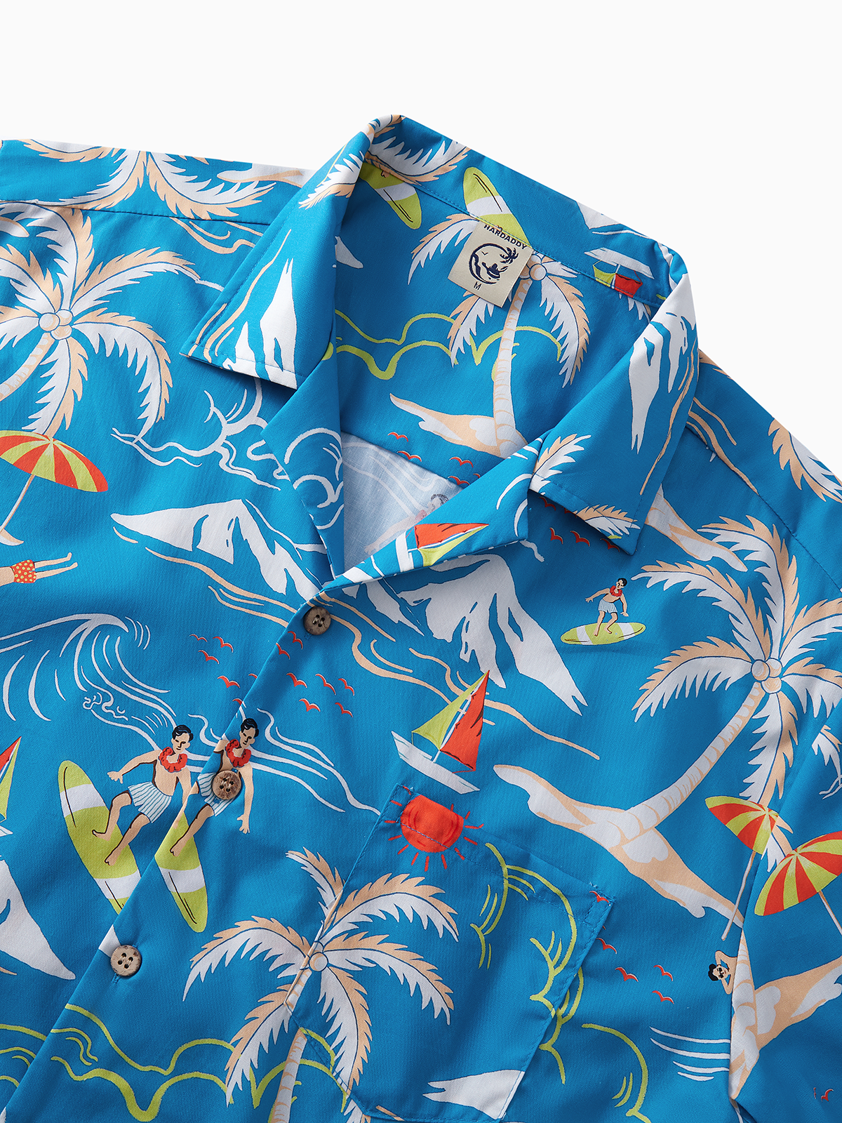 Hardaddy® Cotton Palm Tree Aloha Shirt