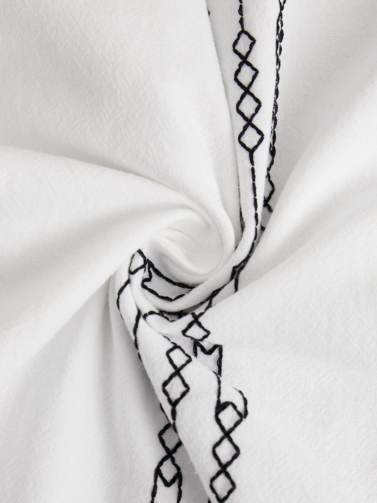 Embroidered Cotton Short Sleeve Guayabela Shirt
