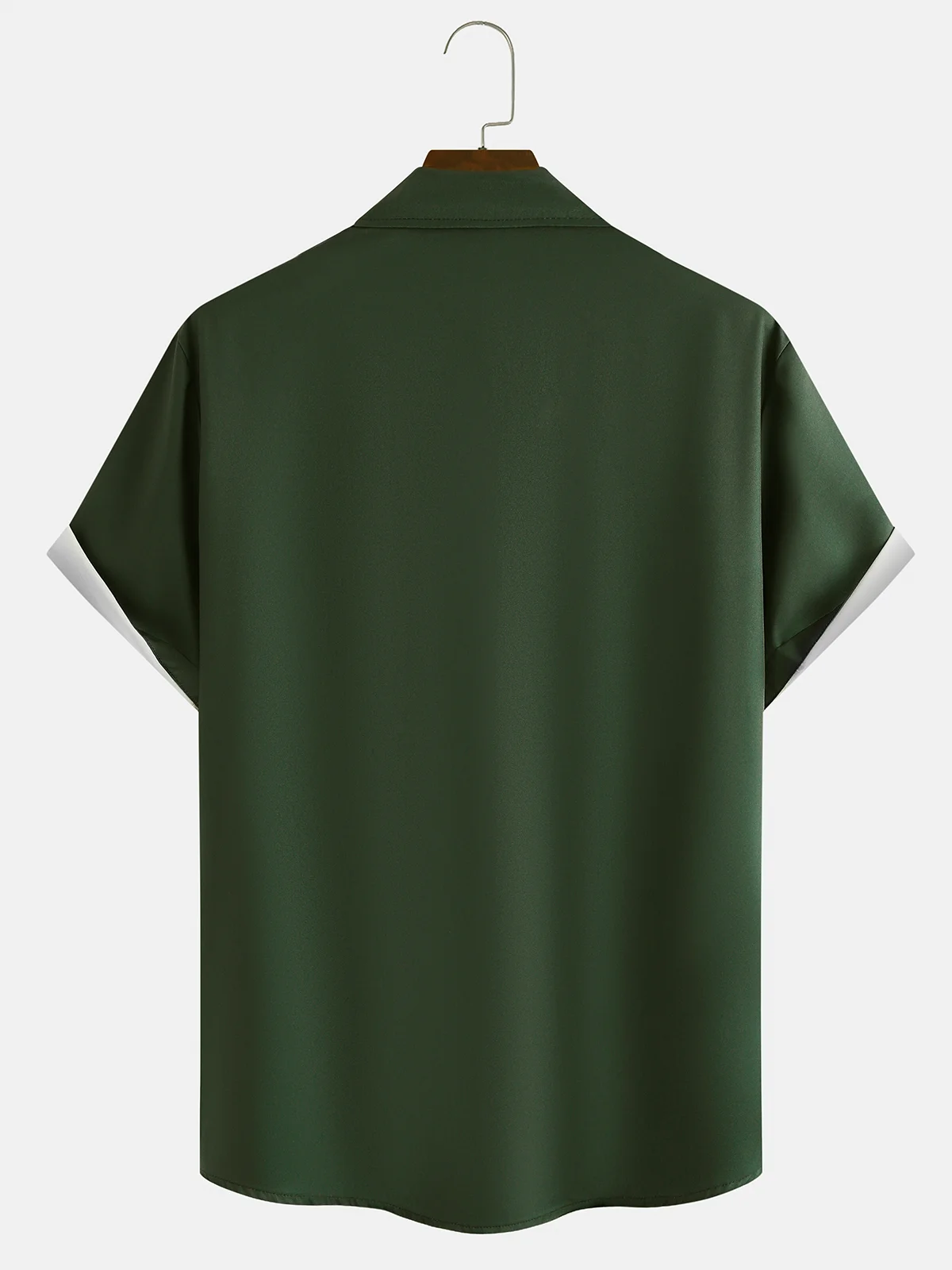 Men's Vintage Christmas Tree Print Fashion Hawaiian Short Sleeve Shirt