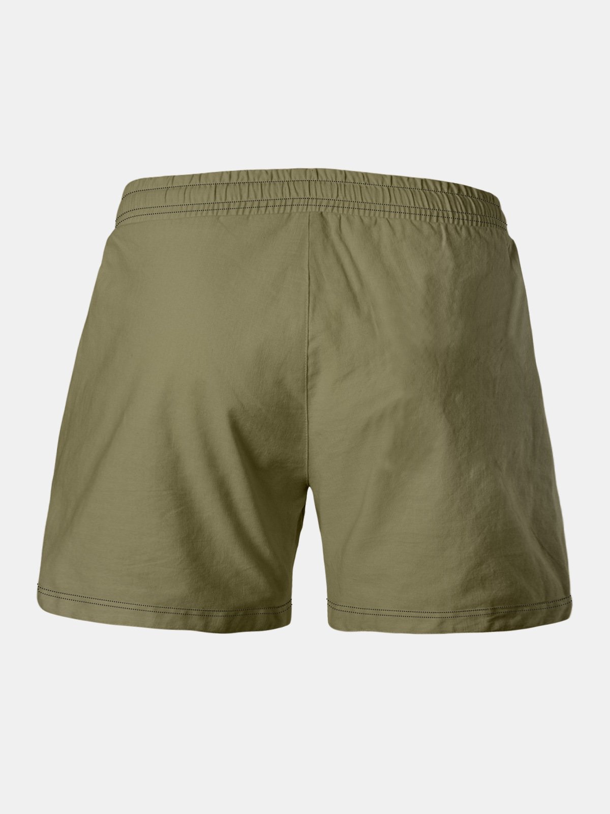Men's Plant Leaf Elastic Waist Casual Shorts