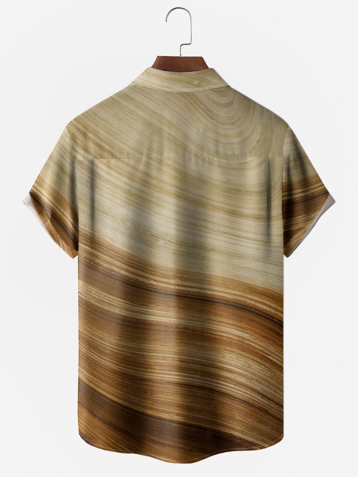 Men's Coconut Tree Print Moisture Wicking Fabric Fashion Lapel Short Sleeve Hawaiian Shirt