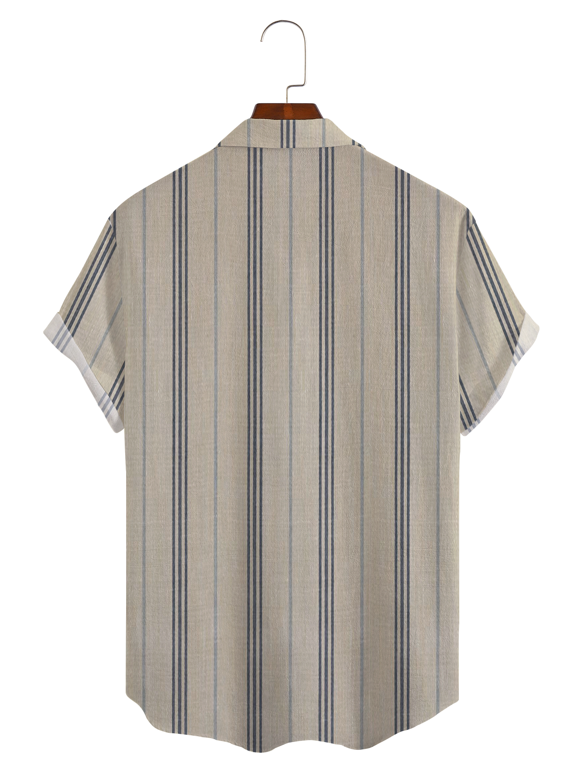 Cotton Linen Style American Casual Striped Versatile Linen Shirt