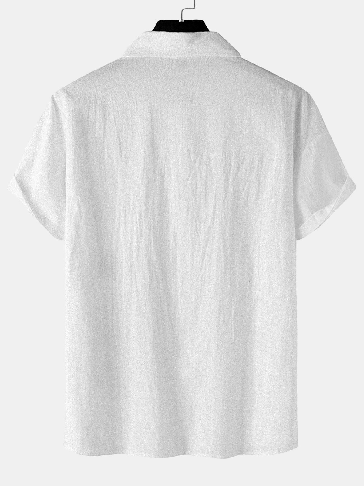 Cotton Linen Style Guayabella Coconut Fold Over Short Sleeve Shirt ...