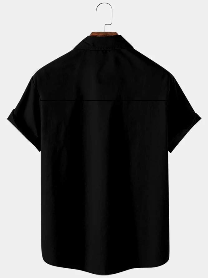 Men's Christmas Print Casual Breathable Short Sleeve Shirt | hawalili