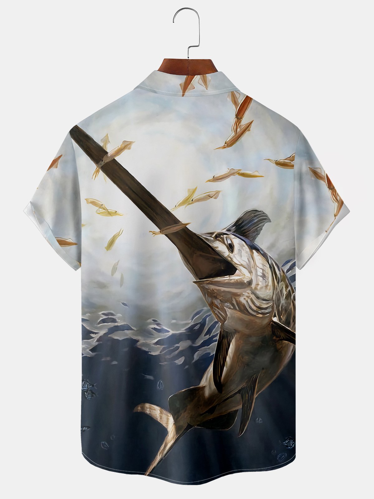 Sea Animals Chest Pocket Short Sleeve Shirt