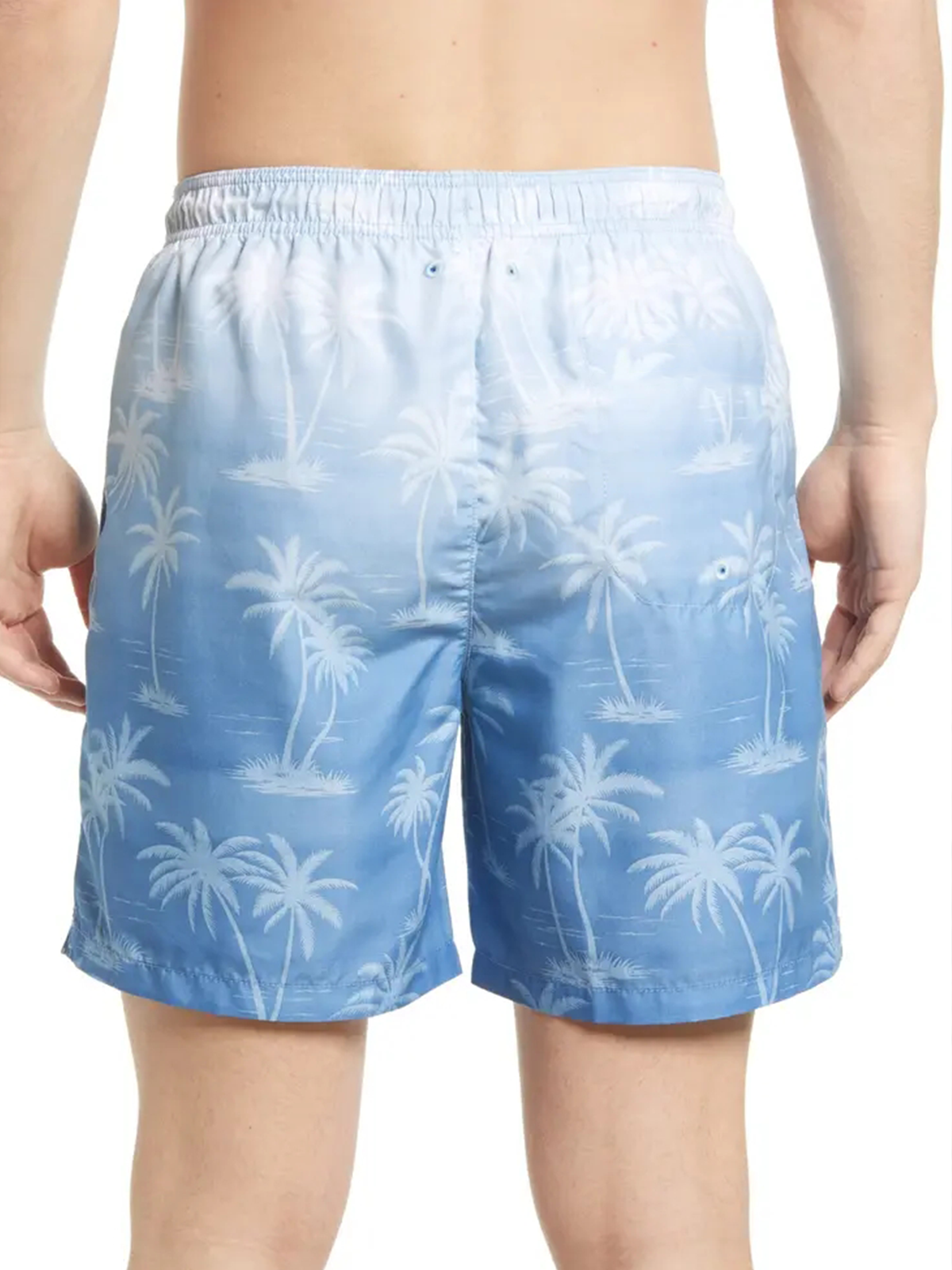 Hawaiian Gradient Color Coconut Tree Beach Shorts