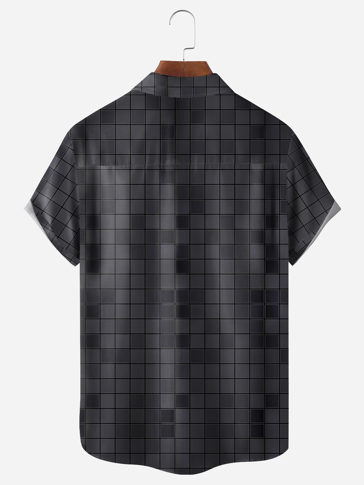 Coconut Tree Mosaic art Chest Pocket Short Sleeve Hawaiian Shirt
