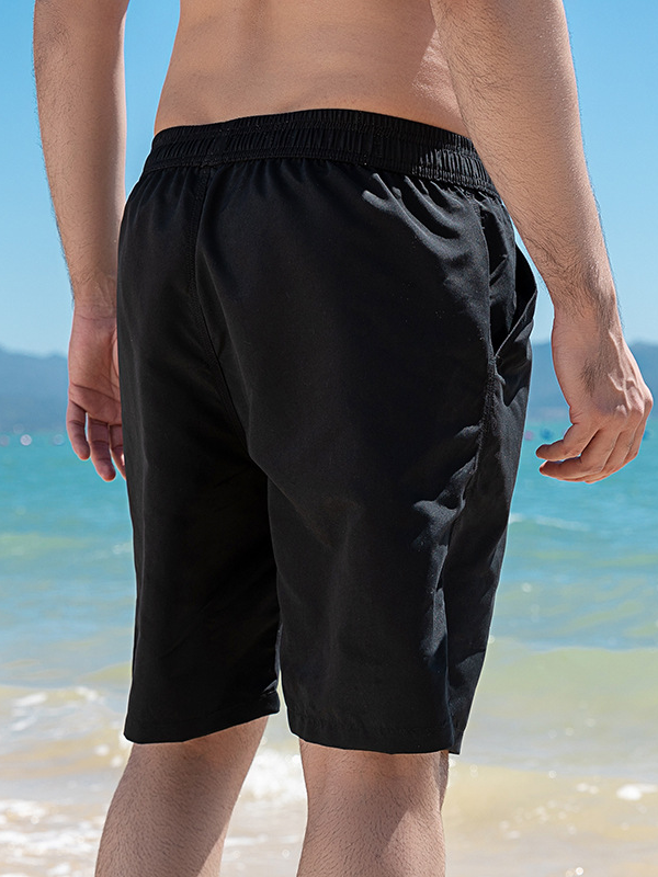 Plain Drawstring Beach Shorts