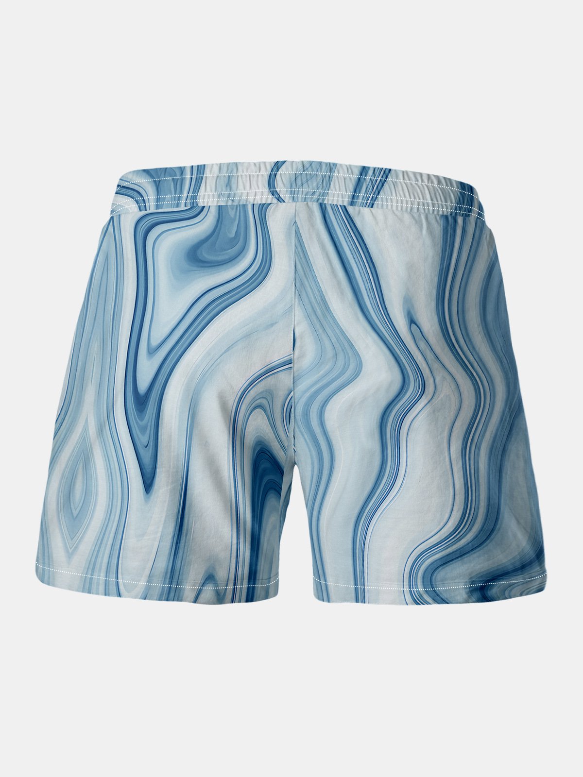 Marble Texture Drawstring Beach Shorts
