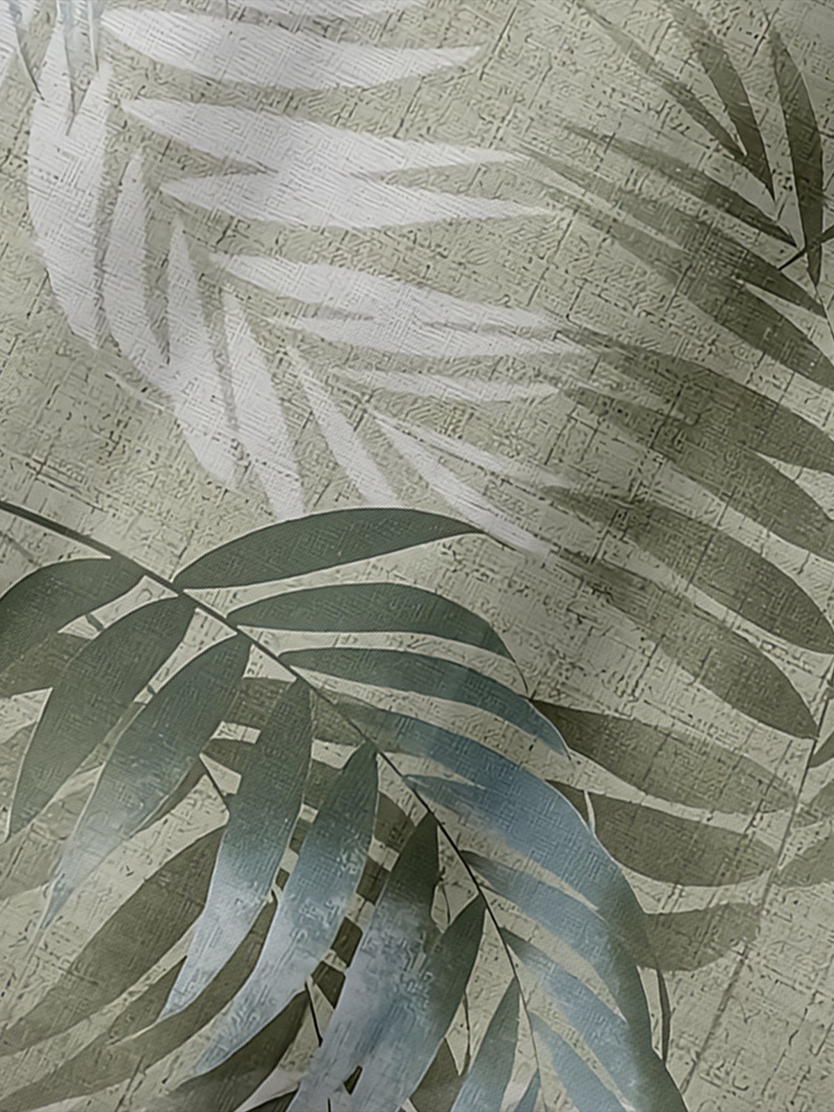 Tropical Plants Zipper Short Sleeve Hawaiian Polo Shirt
