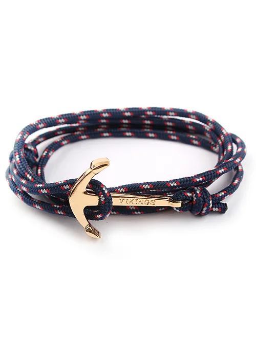 Vacation Casual Anchor Shapes Handwoven Layered Bracelets Men's Jewelry