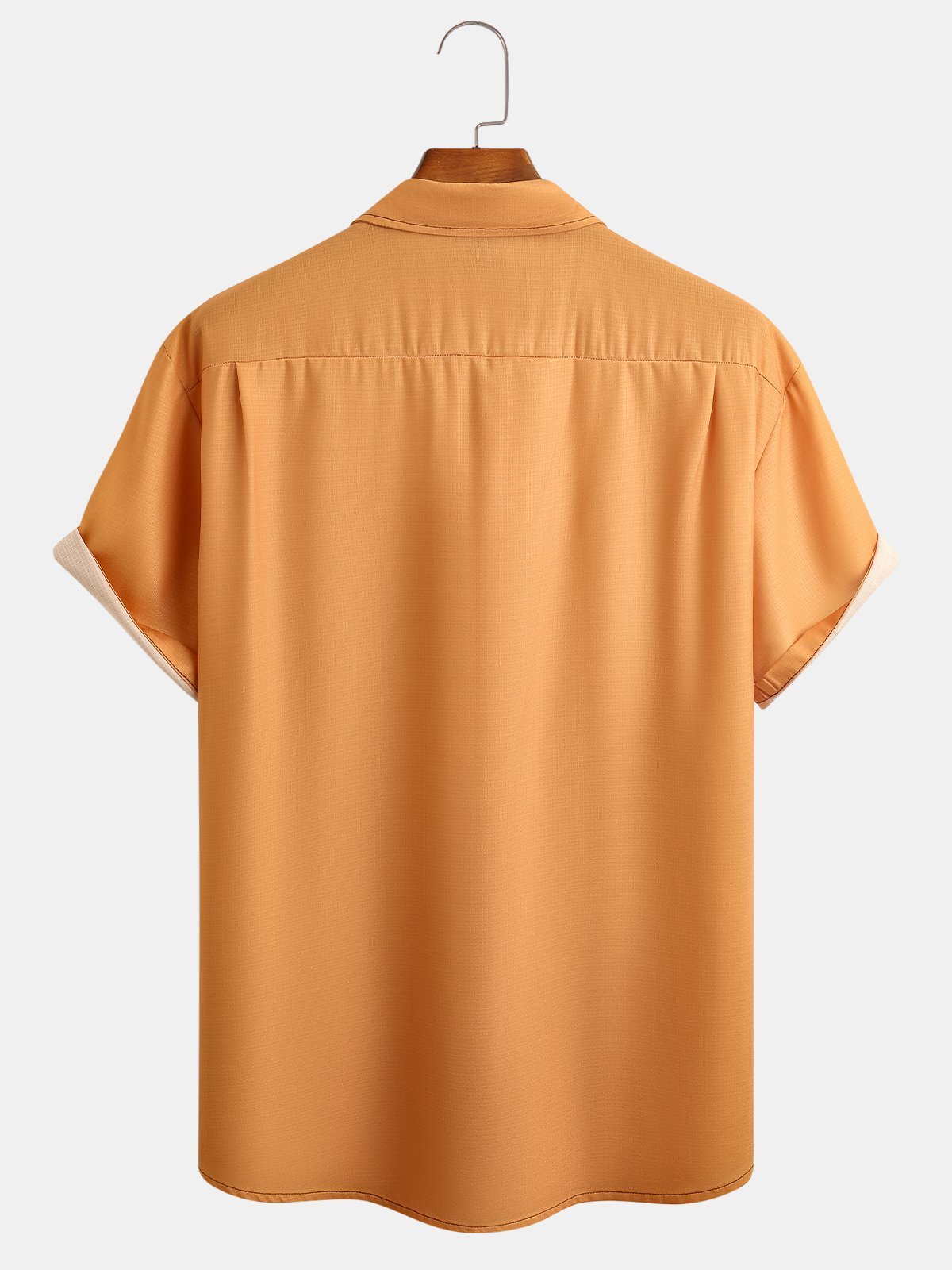 Big Size Stripe Chest Pocket Short Sleeve Casual Guayabera Shirt