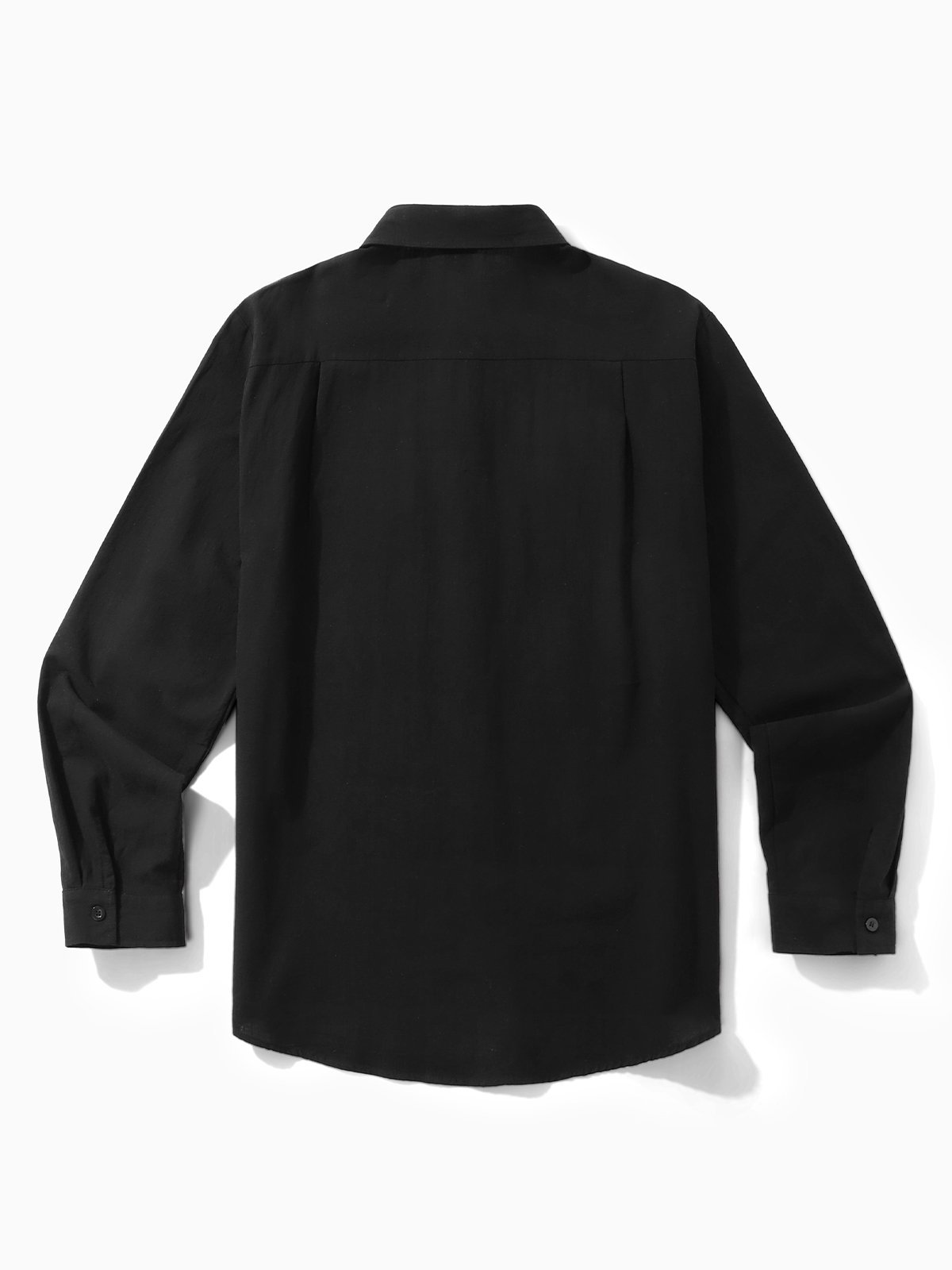 Big Size Cotton Chest Pocket Long Sleeve Shirt