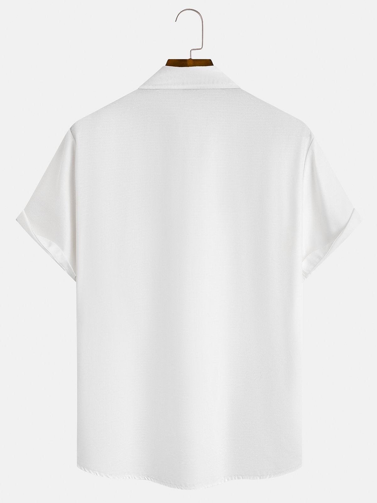 Big Size Splice Short Sleeve Casual Shirt