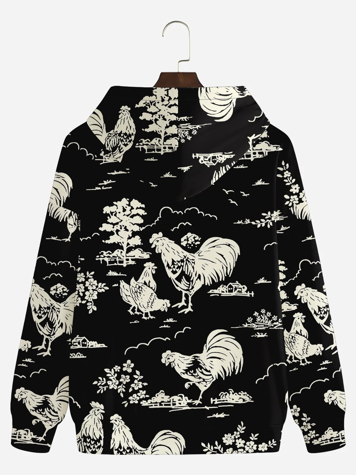 Japanese Rooster Casual Hoodie