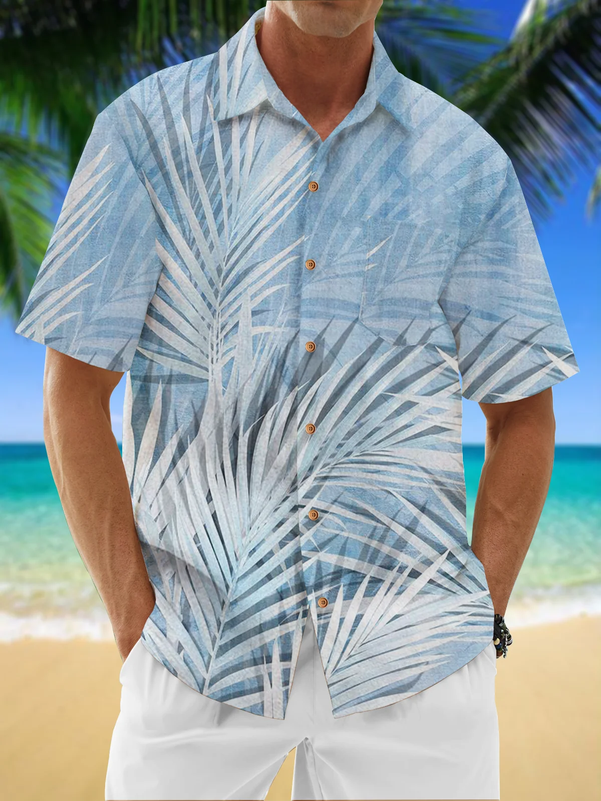 Moisture-Wicking Tropical Hawaiian Shirt