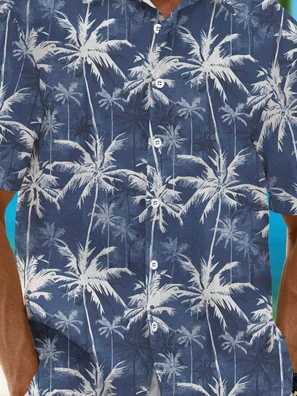 Moisture Wicking Coconut Tree Hawaiian Shirt