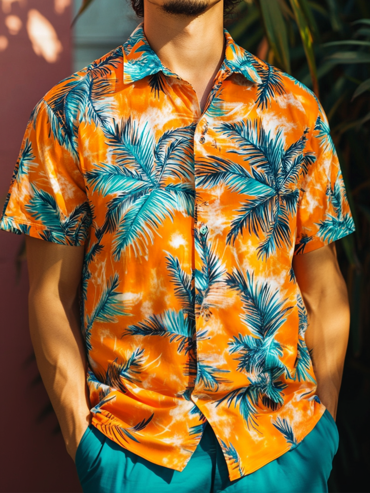 Moisture Wicking Tropical Hawaiian Shirt