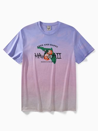Hawaii Vacation Round Neck T-Shirt