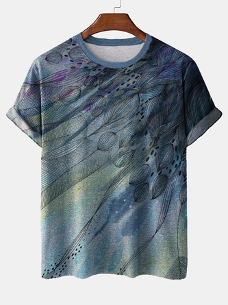 Abstract Cotton-Blend T-shirt