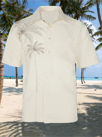 Hawaiian Plant Coconut Tree Versatile short sleeve Shirt