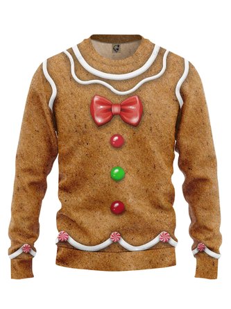 Ugly Christmas Gingerbread Man Crew Neck Sweatshirt