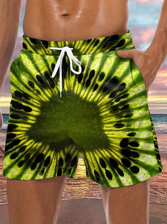 Kiwi Drawstring Beach Shorts